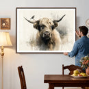 Abstract Highland Cow Wall Art Canvas Print, Rustic Farm by MyGreatCanvas | Canvas Wall Art Prints | Photo Prints & Wall Decor