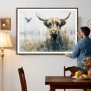 Abstract Highland Cow Animal Wall Art Canvas Print by MyGreatCanvas | Canvas Wall Art Prints | Photo Prints & Wall Decor