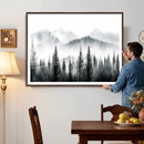 Misty Pine Forest Mountain Landscape Wall Art Canvas Print by MyGreatCanvas | Canvas Wall Art Prints | Photo Prints & Wall Decor