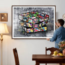 Graffiti Cube Abstract Street Art Wall Art Canvas Print by MyGreatCanvas | Canvas Wall Art Prints | Photo Prints & Wall Decor