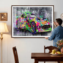 Graffiti Sports Car Street Art Wall Art Canvas Print, by MyGreatCanvas | Canvas Wall Art Prints | Photo Prints & Wall Decor