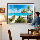 Tropical Beach Wall Art Canvas Print, Palm Tree Ocean by MyGreatCanvas | Canvas Wall Art Prints | Photo Prints & Wall Decor
