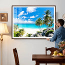 Tropical Beach Wall Art Canvas Print, Palm Tree Ocean by MyGreatCanvas | Canvas Wall Art Prints | Photo Prints & Wall Decor