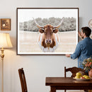 Texas Longhorn Bull Wall Art Canvas Print, Rustic Western by MyGreatCanvas | Canvas Wall Art Prints | Photo Prints & Wall Decor