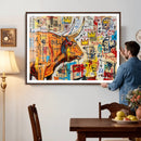 Basquiat Style Bull Graffiti Wall Art Canvas Print, Street by MyGreatCanvas | Canvas Wall Art Prints | Photo Prints & Wall Decor