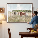 Texas Longhorn Cattle Wall Art Canvas Print, Rustic Ranch by MyGreatCanvas | Canvas Wall Art Prints | Photo Prints & Wall Decor