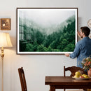 Misty Pine Forest Wall Art Canvas Print, Foggy Evergreen by MyGreatCanvas | Canvas Wall Art Prints | Photo Prints & Wall Decor