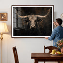 Vintage Longhorn Bull Wall Art Canvas Print – Rustic Western by MyGreatCanvas | Canvas Wall Art Prints | Photo Prints & Wall Decor