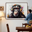 Dj Monkey Wall Art Canvas Print – Colorful Pop Art Banksy by MyGreatCanvas | Canvas Wall Art Prints | Photo Prints & Wall Decor