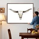 Longhorn Skull Wall Art Canvas Print – Rustic Western by MyGreatCanvas | Canvas Wall Art Prints | Photo Prints & Wall Decor