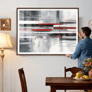 Gray Red Abstract Wall Art Canvas Print, Modern Abstract by MyGreatCanvas | Canvas Wall Art Prints | Photo Prints & Wall Decor