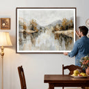 Neutral Abstract Lake Landscape Wall Art Canvas Print by MyGreatCanvas | Canvas Wall Art Prints | Photo Prints & Wall Decor