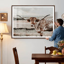 Texas Longhorn Bull Rustic Wall Art Canvas Print by MyGreatCanvas | Canvas Wall Art Prints | Photo Prints & Wall Decor