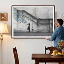 Banksy Girl with Butterflies Street Art Wall Art Canvas by MyGreatCanvas | Canvas Wall Art Prints | Photo Prints & Wall Decor