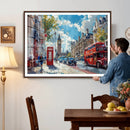 London City Street Wall Art Canvas Print, Big Ben & Red Bus by MyGreatCanvas | Canvas Wall Art Prints | Photo Prints & Wall Decor