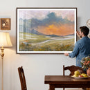 Mountain Sunset Wall Art Canvas Print Vintage Landscape by MyGreatCanvas | Canvas Wall Art Prints | Photo Prints & Wall Decor