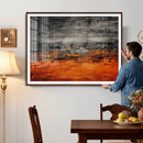 Black Orange Abstract Wall Art Canvas Print Modern Textured by MyGreatCanvas | Canvas Wall Art Prints | Photo Prints & Wall Decor