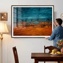 Teal Orange Abstract Wall Art Canvas Print Modern Large by MyGreatCanvas | Canvas Wall Art Prints | Photo Prints & Wall Decor