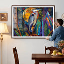 Colorful Heron Wall Art Canvas Print Tropical Bird Abstract by MyGreatCanvas | Canvas Wall Art Prints | Photo Prints & Wall Decor