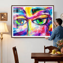 Colorful Abstract Face Wall Art Canvas Print – Modern Pop by MyGreatCanvas | Canvas Wall Art Prints | Photo Prints & Wall Decor