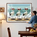 Funny Seagull Wall Art Canvas Print Beach Birds With by MyGreatCanvas | Canvas Wall Art Prints | Photo Prints & Wall Decor