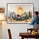 Boho Mountain Landscape Large Wall Art, Horizontal Gold by MyGreatCanvas | Canvas Wall Art Prints | Photo Prints & Wall Decor