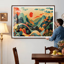 Yayoi Kusama Boho Mountain Landscape Large Wall Art, by MyGreatCanvas | Canvas Wall Art Prints | Photo Prints & Wall Decor