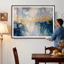 Blue Gold Abstract Large Framed Canvas Wall Art, Modern by MyGreatCanvas | Canvas Wall Art Prints | Photo Prints & Wall Decor