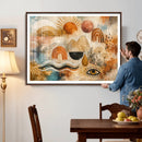 Geometric Boho Abstract Wall Art Canvas Print, Orange Blue by MyGreatCanvas | Canvas Wall Art Prints | Photo Prints & Wall Decor
