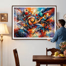 Geometric Abstract Wall Art Canvas Print, Orange Blue by MyGreatCanvas | Canvas Wall Art Prints | Photo Prints & Wall Decor