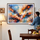 Lyrical Abstraction Wall Art Canvas Print, Orange Blue by MyGreatCanvas | Canvas Wall Art Prints | Photo Prints & Wall Decor