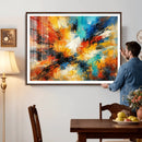 Lyrical Abstract Wall Art Canvas Print, Orange Blue Abstract by MyGreatCanvas | Canvas Wall Art Prints | Photo Prints & Wall Decor