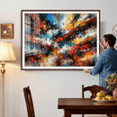 Lyrical Abstrac Wall Art Canvas Print, Orange Blue Abstract by MyGreatCanvas | Canvas Wall Art Prints | Photo Prints & Wall Decor
