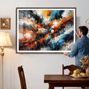 Geometric Abstract Wall Art Canvas Print, Orange Blue by MyGreatCanvas | Canvas Wall Art Prints | Photo Prints & Wall Decor