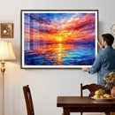 Colorful Knife Ocean Sunset Canvas — Orange Pink Teal by MyGreatCanvas | Canvas Wall Art Prints | Photo Prints & Wall Decor