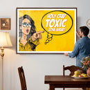 Pop Art Print Bathroom Sign Wall Art Canvas Print — Funny by MyGreatCanvas | Canvas Wall Art Prints | Photo Prints & Wall Decor