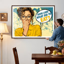 Pop Art Print Bathroom Sign Wall Art Canvas Print — Funny by MyGreatCanvas | Canvas Wall Art Prints | Photo Prints & Wall Decor