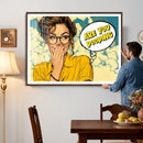 Pop Art Print Bathroom Sign Wall Art Canvas Print — Funny by MyGreatCanvas | Canvas Wall Art Prints | Photo Prints & Wall Decor
