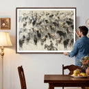 Cowboy Cattle Drive Canvas Wall Art, Western Longhorn Herd by MyGreatCanvas | Canvas Wall Art Prints | Photo Prints & Wall Decor