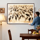 Texas Longhorn Sepia Canvas Wall Art, Western Cattle by MyGreatCanvas | Canvas Wall Art Prints | Photo Prints & Wall Decor