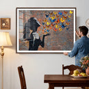 Urban Banksy Butterfly Girl Wall Art Canvas Print, Framed by MyGreatCanvas | Canvas Wall Art Prints | Photo Prints & Wall Decor