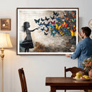 Banksy Butterfly Girl Wall Art Canvas Print, Framed Street by MyGreatCanvas | Canvas Wall Art Prints | Photo Prints & Wall Decor