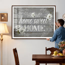 Home Sweet Home Sign Wall Art Canvas Print, Floral Farmhouse by MyGreatCanvas | Canvas Wall Art Prints | Photo Prints & Wall Decor