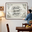 Home Sweet Home Wall Art Canvas Print, Floral Farmhouse by MyGreatCanvas | Canvas Wall Art Prints | Photo Prints & Wall Decor