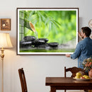 Bamboo Water Flow Black Stone Canvas | Zen Spa Nature by MyGreatCanvas | Canvas Wall Art Prints | Photo Prints & Wall Decor