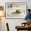Zen Garden Stone Sand Canvas | Japanese Rock Garden Wall Art by MyGreatCanvas | Canvas Wall Art Prints | Photo Prints & Wall Decor