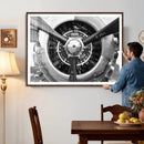 Vintage Propeller Plane Wall Art Canvas Print, Black and by MyGreatCanvas | Canvas Wall Art Prints | Photo Prints & Wall Decor