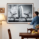 Propeller Plane Wall Art Canvas Print, Black and White by MyGreatCanvas | Canvas Wall Art Prints | Photo Prints & Wall Decor