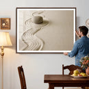Zen Garden Stone Sand Canvas | Japanese Rock Garden Wall Art by MyGreatCanvas | Canvas Wall Art Prints | Photo Prints & Wall Decor