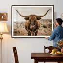 Texas Longhorn Bull Wall Art Canvas Print, Western Farmhouse by MyGreatCanvas | Canvas Wall Art Prints | Photo Prints & Wall Decor
